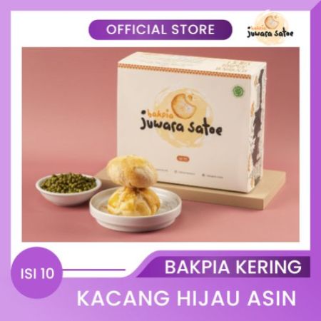 BAKPIA JUWARA SATOE [ Isi 10 ] Bakpia Kacang Hijau Asin- Oleh Oleh Khas Jogja